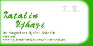 katalin ujhazi business card