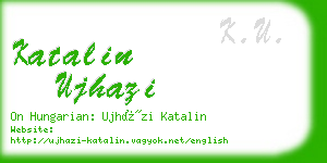 katalin ujhazi business card